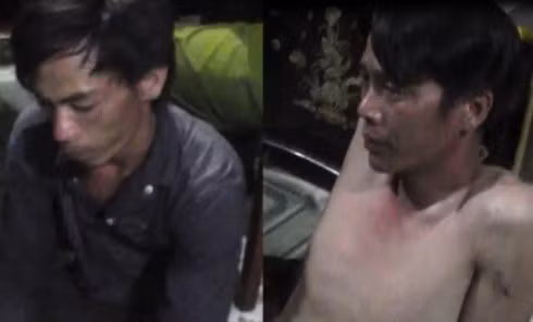 Hai hung thủ Bun, Chúc tại trụ sở Công an địa phương.