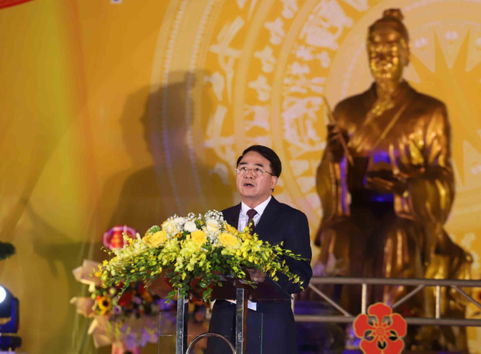 Ông Lê Khắc Nam - Phó Chủ tịch Uỷ ban nhân dân thành phố Hải Phòng phát biểu tại buổi lễ (Ảnh: Phạm Linh)