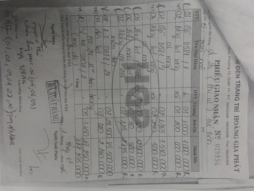 Ngày 1/3/2016 Công ty Đức Bình vẫn giao dịch với Công ty TNHH Đèn trang trí Hoàng Gia Phát Ngày 1/3/2016 Công ty Đức Bình vẫn giao dịch với Công ty TNHH Đèn trang trí Hoàng Gia Phát