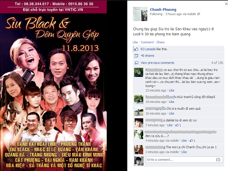 Phương Thanh khoe tấm poster dành riêng cho đêm nhạc của Siu Black. Phương Thanh khoe tấm poster dành riêng cho đêm nhạc của Siu Black.