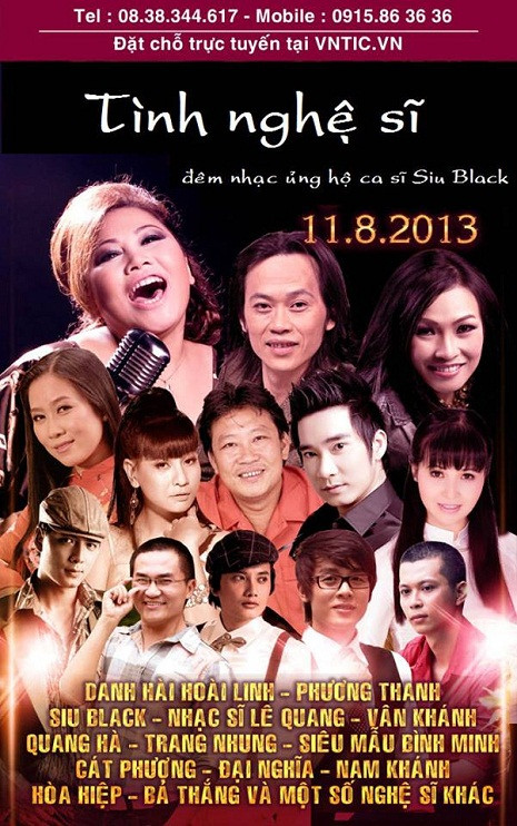 Tấm poster mới, chương trình được đổi tên thành "Tình nghệ sĩ" thay vì "Siu Black và đêm quyên góp". Tấm poster mới, chương trình được đổi tên thành "Tình nghệ sĩ" thay vì "Siu Black và đêm quyên góp".