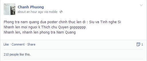 Phương Thanh đăng tải statis "sửa sai" thuận theo ý kiến khán giả về tên chương trình. Phương Thanh đăng tải statis "sửa sai" thuận theo ý kiến khán giả về tên chương trình.