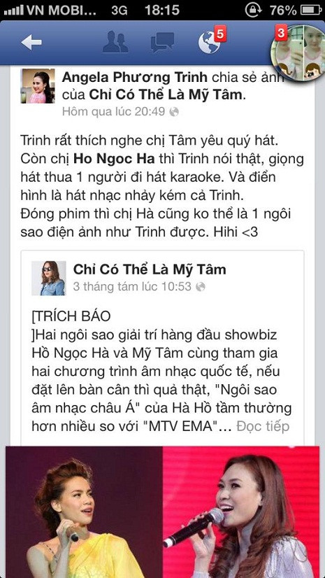 Phát ngôn của kẻ mạo danh Angela Phương Trinh trên facebook giả khiến cộng đồng mạng dậy sóng.