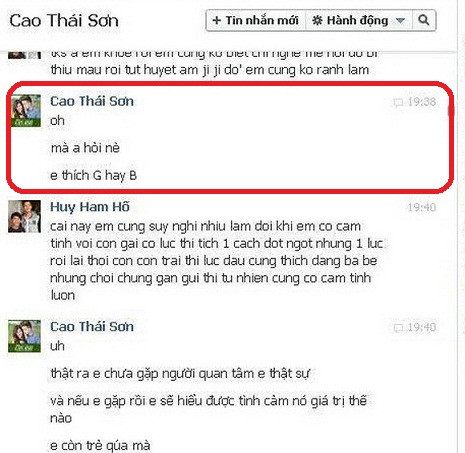 Đoạn hội thoại được cho là nhạy cảm Đoạn hội thoại được cho là nhạy cảm