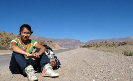 Huyền Chip - tác giả cuốn Xách ba-lô lên và đi. (Xem thêm các bài viết về cuốn sách "Xách ba-lô lên và đi")