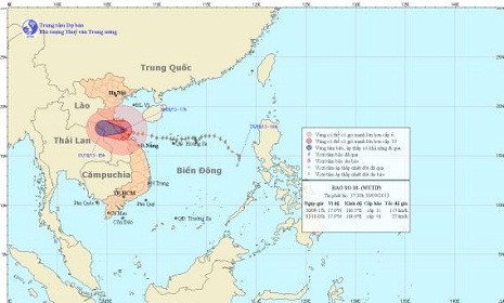 Chùm ảnh đường đi và vị trí tâm bão. Chùm ảnh đường đi và vị trí tâm bão.