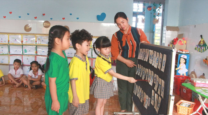 Hoạt động dạy và học tại một trường mầm non trên địa bàn huyện Đắk Glong. Ảnh: website Sở Giáo dục và Đào tạo tỉnh Đắk Nông gd dak nong.jpg