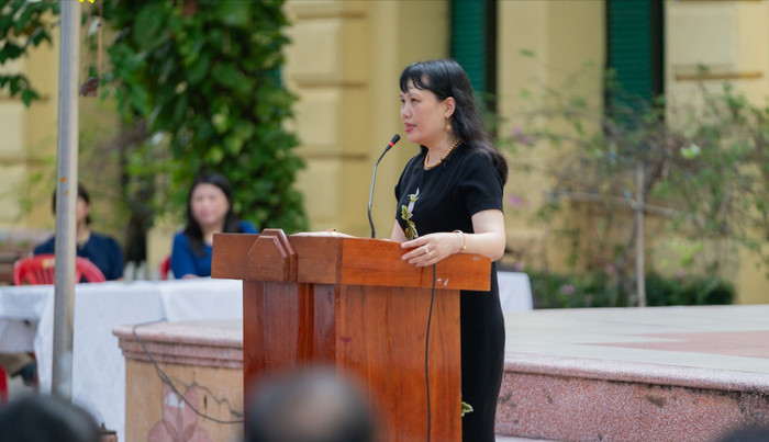 Tiến sĩ Nguyễn Bội Quỳnh, Bí thư chi bộ, Hiệu trưởng Trường Trung học phổ thông Việt Đức (Hoàn Kiếm, Hà Nội). Ảnh: NVCC. co quynh.jpg