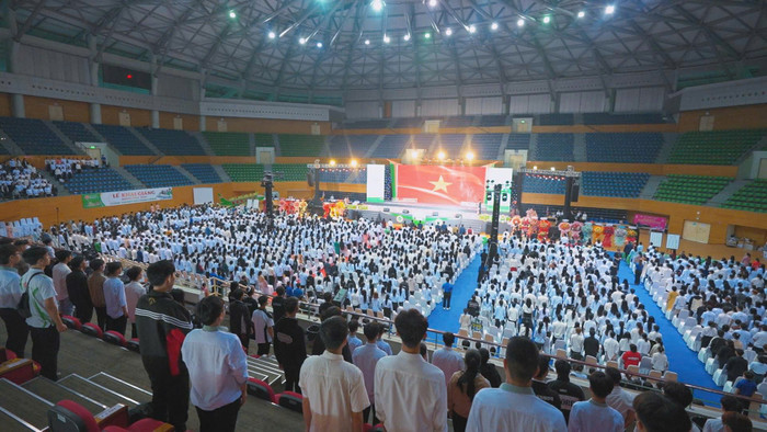 Lễ khai giảng năm học mới 2024-2025 Trường Đại học Đông Á diễn ra trong không khí trang trọng, ấm áp. Ảnh: website nhà trường. dh dong a1.jpg