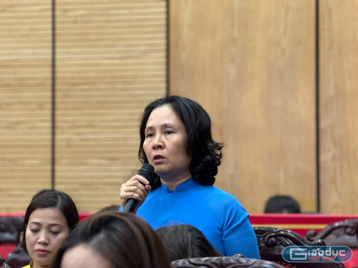 Cô Phạm Minh Thảo - Hiệu trưởng Trường Tiểu học Thành Công B (Ba Đình, Hà Nội). Ảnh: Thúy Quỳnh. gdvn-21-1029.jpg