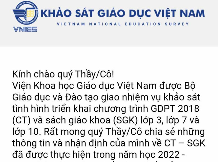 Viện Khoa học Giáo dục Việt Nam khảo sát tình hình triển khai Chương trình giáo dục phổ thông 2018. (Ảnh: Cao Nguyên) Viện Khoa học Giáo dục Việt Nam khảo sát tình hình triển khai Chương trình giáo dục phổ thông 2018. (Ảnh: Cao Nguyên)