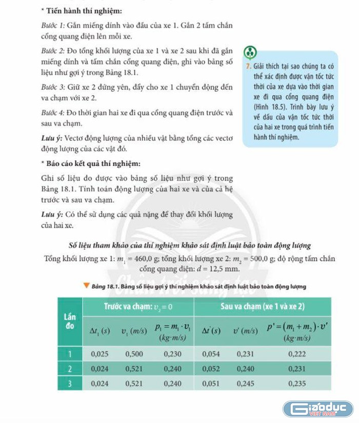Ảnh 3. Thí nghiệm trang 117. (Nguồn: Mai Văn Túc)