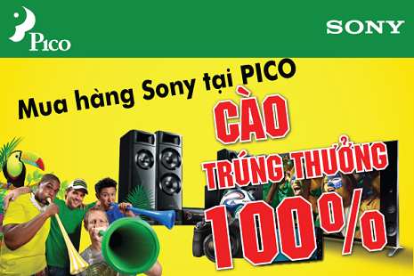 Chương trình “Cào trúng thưởng 100%” diễn ra từ ngày 23/5 - 8/7 tại hệ thống siêu thị điện máy PICO.