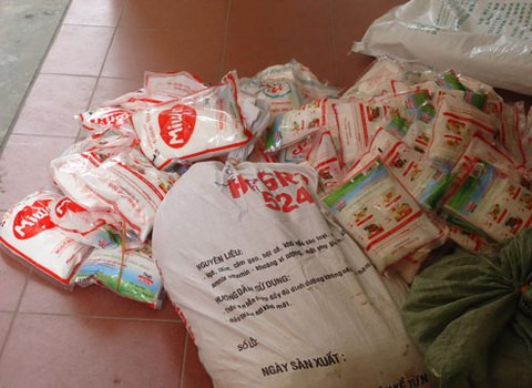 Một vụ bắt giữ mì chính giả với khối lượng lớn. (Ảnh minh họa)