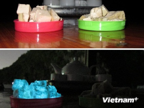 Giò phát sáng trong đêm. (Ảnh: Vietnamplus) Giò phát sáng trong đêm. (Ảnh: Vietnamplus)