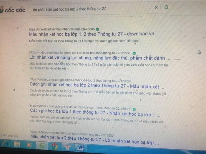 Vào Google có rất nhiều mẫu lời phê