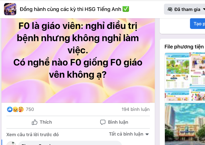 Những chia sẻ liên quan đến việc giáo viên mắc Covid-19 vẫn phải dạy học. (Ảnh: Báo Tin tức/TTXVN) Những chia sẻ liên quan đến việc giáo viên mắc Covid-19 vẫn phải dạy học. (Ảnh: Báo Tin tức/TTXVN)