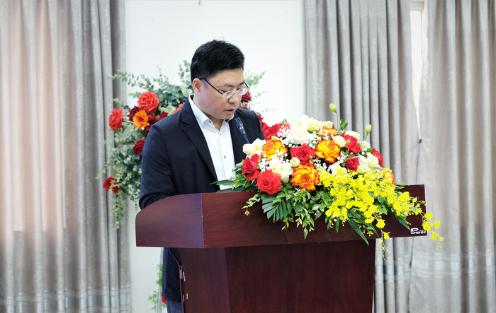 Ông Đặng Sĩ Dũng - Phó Cục trưởng Cục Quản lý lao động ngoài nước, Bộ Lao động - Thương binh và Xã hội phát biểu tại buổi lễ. GDVN_7.JPG