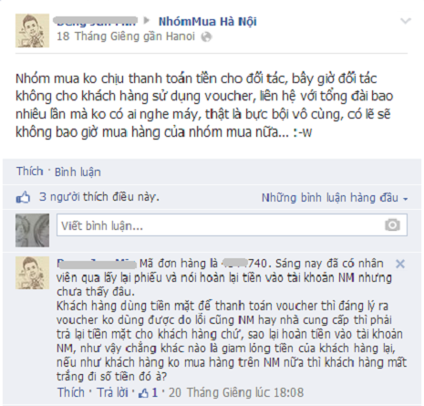 Khách hàng của Nhóm mua bức xúc trước các làm việc của doanh nghiệp này. Khách hàng của Nhóm mua bức xúc trước các làm việc của doanh nghiệp này.