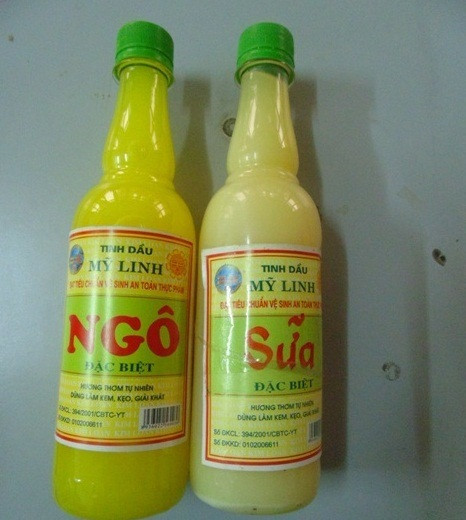 Chai tinh dầu này có thể pha được nhiều cốc sữa ngô giúp người bán lãi gấp 3 lần khi sử dụng nguyên liệu thông thường.