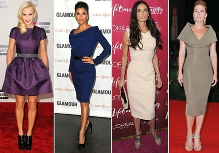 Từ trái qua: Brooklyn Decker, Eva Longoria, Demi Moore và Kate Winslet là những khách hàng thân thiết của Victoria.