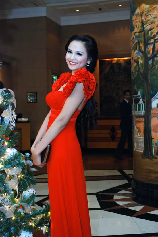 Diễm Hương đẹp rực rỡ trong đêm Noel Hà Nội ảnh 3