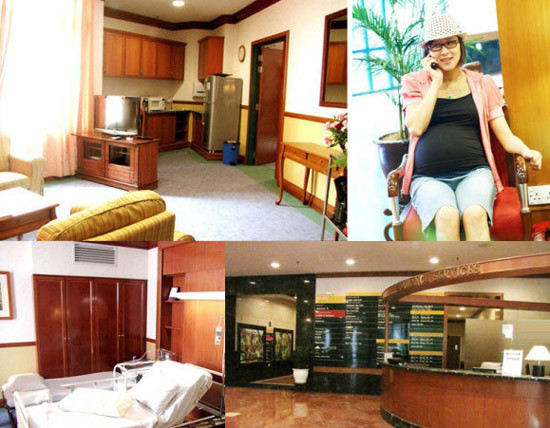 Sao Hoa ngữ: Hàng chục nghìn USD để 'mẹ tròn con vuông' ảnh 1 Phòng sinh của Hồ Tịnh ở Malaysia. Ảnh: Sina.