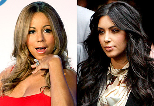 Mariah Carey (trái) mỉa mai hôn nhân của Kim Kardashian (phải) Mariah Carey 'đá xoáy' Kim vòng 3