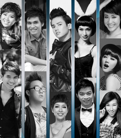 Các gương mặt Vietnam Idol năm 2007, 2008, 2010. Các gương mặt thần tượng âm nhạc năm 2006, 2008, 2010. Ảnh: S.T.