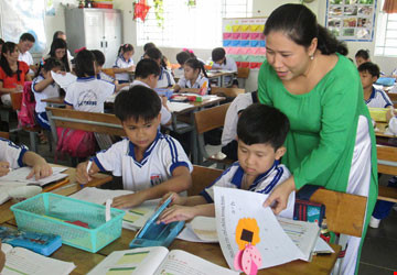 Một lớp học đang áp dụng mô hình trường học mới VNEN (Ảnh nguồn: plo.vn). Một lớp học đang áp dụng mô hình trường học mới VNEN (Ảnh nguồn: plo.vn).
