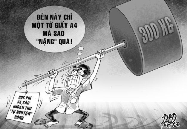 Lạm thu tiền trường (Ảnh: tuoitre.vn). Lạm thu tiền trường (Ảnh: tuoitre.vn).