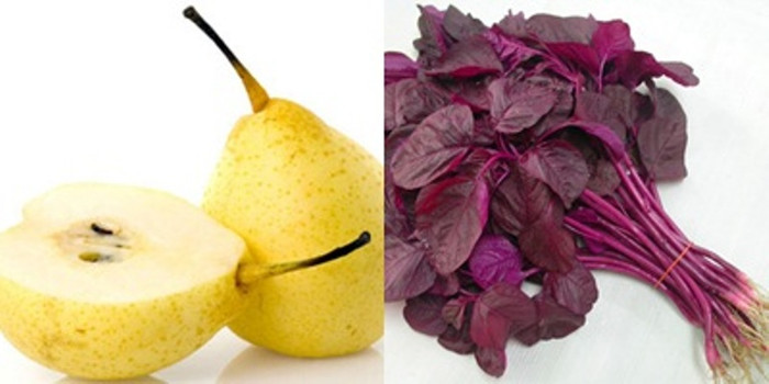 12. Rau dền và quả lê vốn kỵ nhau: Nếu ăn cùng sẽ dễ bị nôn. Ngoài ra, bạn cũng không nên tráng miệng bằng quả lê sau bữa ăn có thịt ngỗng, vì hai món này khi kết hợp dễ gây sốt. 12. Rau dền và quả lê vốn kỵ nhau: Nếu ăn cùng sẽ dễ bị nôn. Ngoài ra, bạn cũng không nên tráng miệng bằng quả lê sau bữa ăn có thịt ngỗng, vì hai món này khi kết hợp dễ gây sốt.