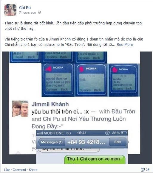 Chi Pu đính chính về thông tin sai lệch trên trang cá nhân. Chi Pu đính chính về thông tin sai lệch trên trang cá nhân.