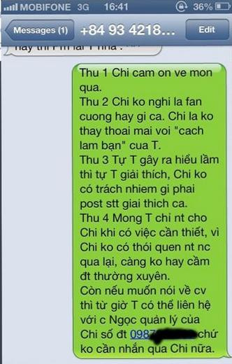 Tin nhắn cuối cùng Chi Pu gửi cho Đầu Tròn ngày 21/6/2013. Tin nhắn cuối cùng Chi Pu gửi cho Đầu Tròn ngày 21/6/2013.