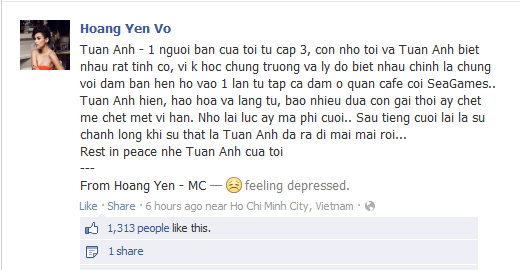 Võ Hoàng Yến kể lại câu chuyện về người bạn cấp 3 - Wanbi Tuấn Anh. Võ Hoàng Yến kể lại câu chuyện về người bạn cấp 3 - Wanbi Tuấn Anh.