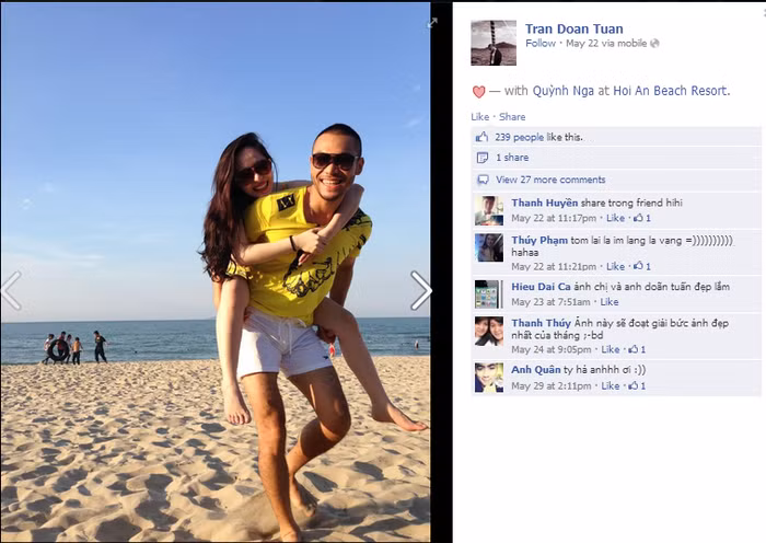 Rất nhiều hình ảnh thân mật được nam diễn viên chia sẻ.
