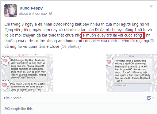 Hơn một lần fan Dung mong muốn quay lại cuộc sống bình thường, bỏ lại sau lưng scandal. Hơn một lần fan Dung mong muốn quay lại cuộc sống bình thường, bỏ lại sau lưng scandal.