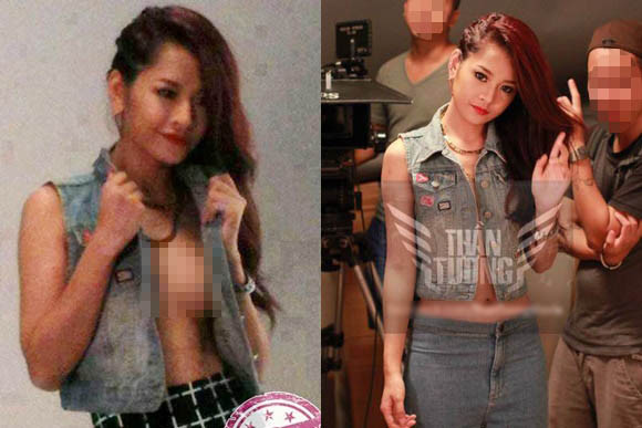 Hình ảnh lộ ngực của Chi Pu bị phát tán khiến dư luận xôn xao.