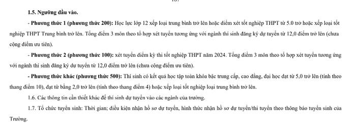 Ảnh chụp từ Đề án tuyển sinh năm 2024 của Trường Đại học Trà Vinh. 7.png
