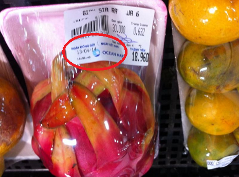 Trên tem hàng chỉ ghi ngày đóng gói, không có thông tin hạn sử dụng.