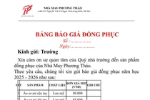Nhân viên Công ty đồng phục Phương Thảo nói, cung cấp đồng phục nhiều trường không cần đấu thầu