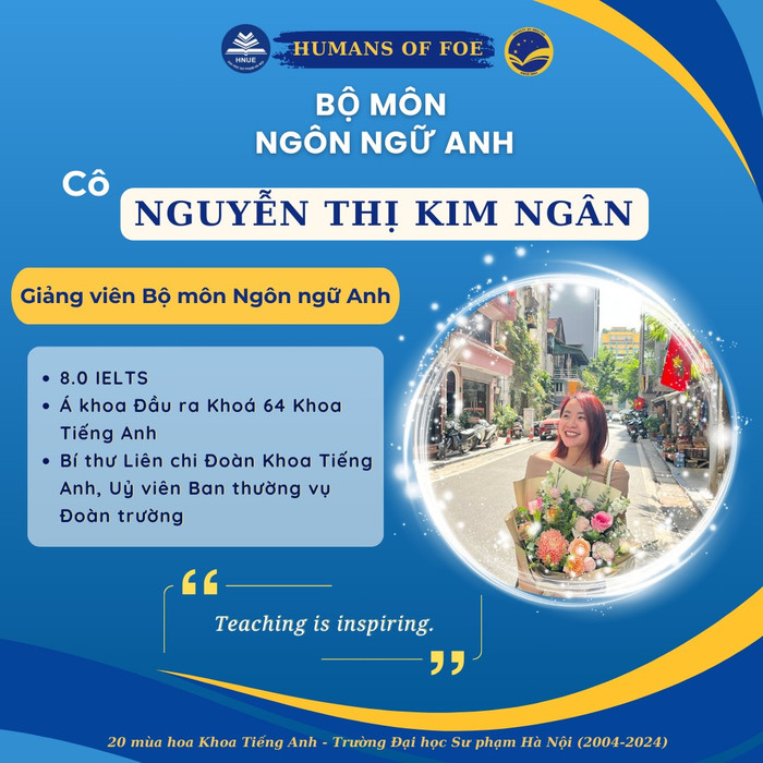 Thạc sĩ Nguyễn Thị Kim Ngân - Giảng viên Khoa Tiếng Anh, Trường Đại học Sư phạm Hà Nội. Ảnh: Website khoa. gt-nna-bn-sao-ca-7.png