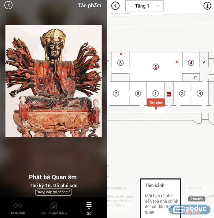 Giao diện của ứng dụng iMusem VFA. gdvn-app-2.jpg