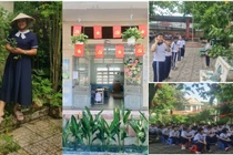 Không để thức ăn thừa ảnh hưởng môi trường, mô hình xanh thiết thực tại Trường TH Tân Bửu