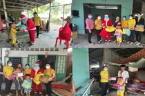 Cô hiệu trưởng Trường Mẫu giáo Long Thạnh tích cực làm thiện nguyện