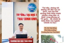 Trường Đại học Thái Bình đào tạo ngành Chính trị học gắn liền với hội nhập quốc tế
