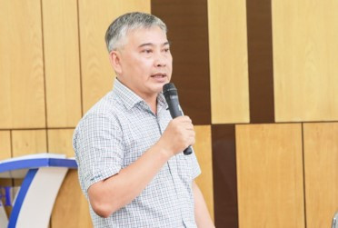 Phó giáo sư, Tiến sĩ Trần Tiến Khai - Trưởng phòng Phòng Đảm bảo chất lượng - Phát triển chương trình, Đại học Kinh tế Thành phố Hồ Chí Minh. Ảnh: UEH 2612_hoi thao lien ket vung_-10.jpg