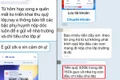 Nội dung tin nhắn về việc hội phụ huynh lớp 8A.. thu khoản tiền nêu trên.