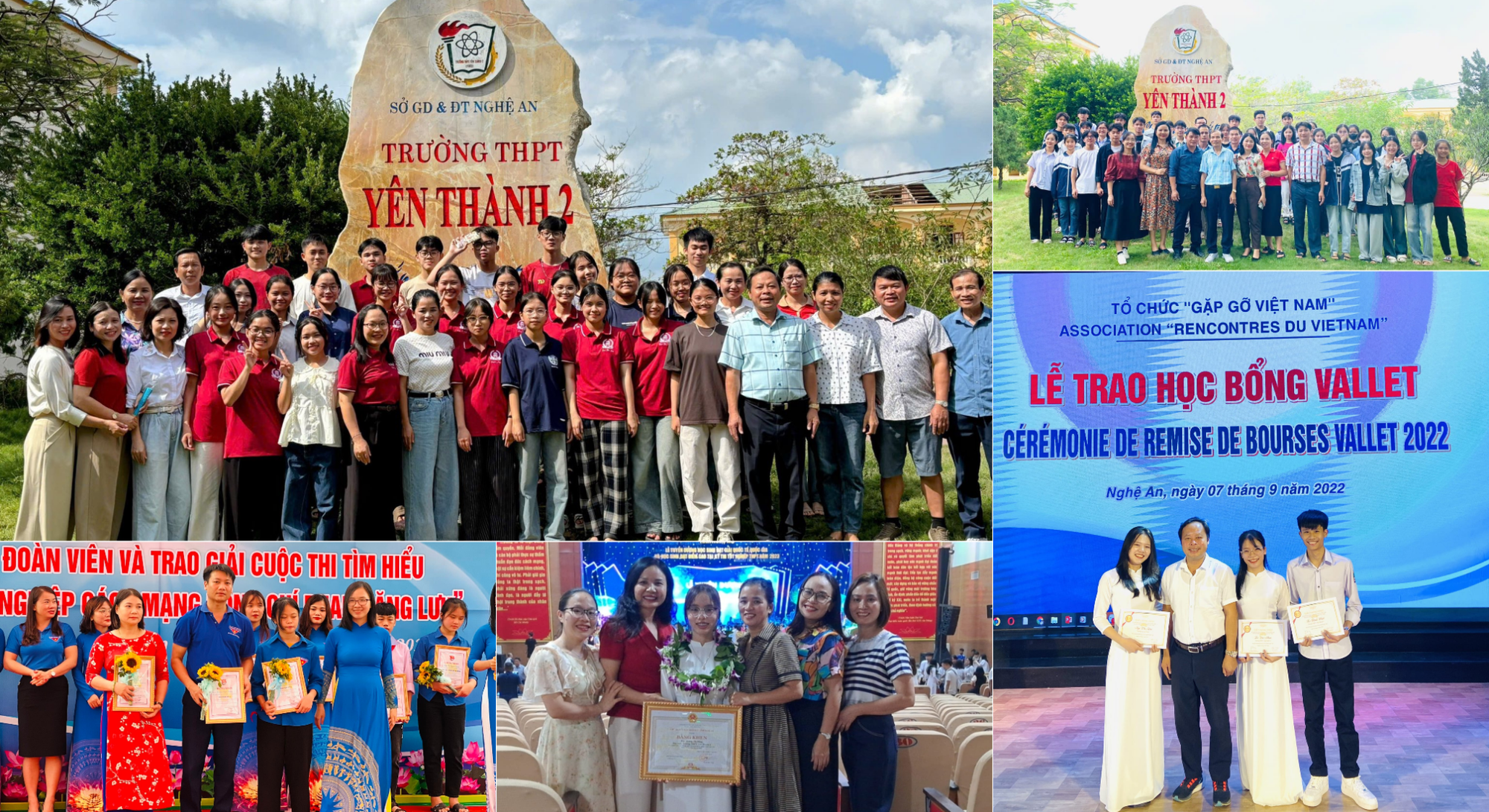 Thầy và trò Trường Trung học phổ thông Yên Thành 2 gặt hái nhiều thành tích trong học tập và hoạt động.