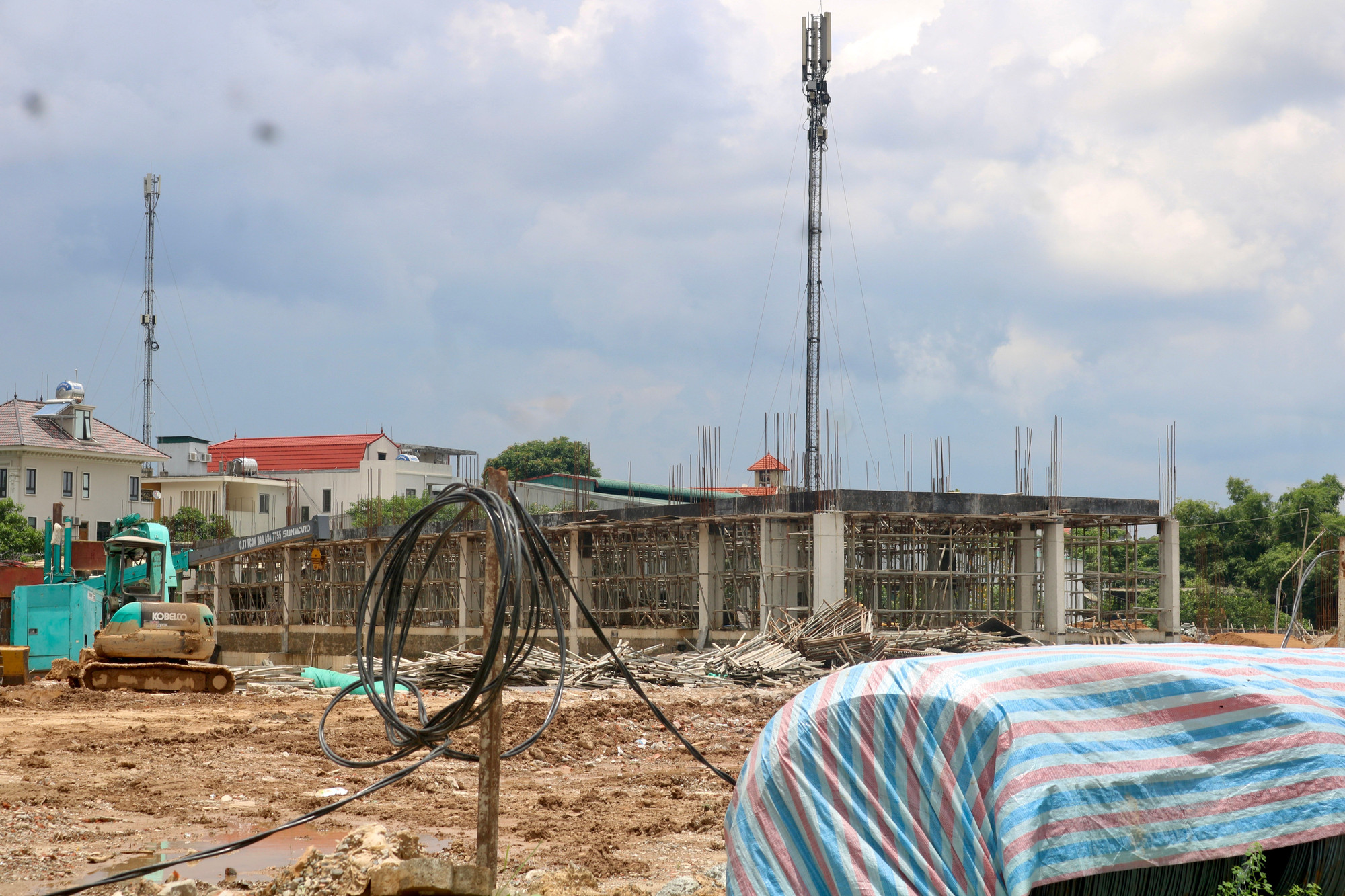 Hiện Trường Trung học phổ thông Việt Hùng đang trong quá trình thi công. Ảnh chụp ngày 25/7/2025. (Ảnh: Doãn Nhàn) img-0255.jpg